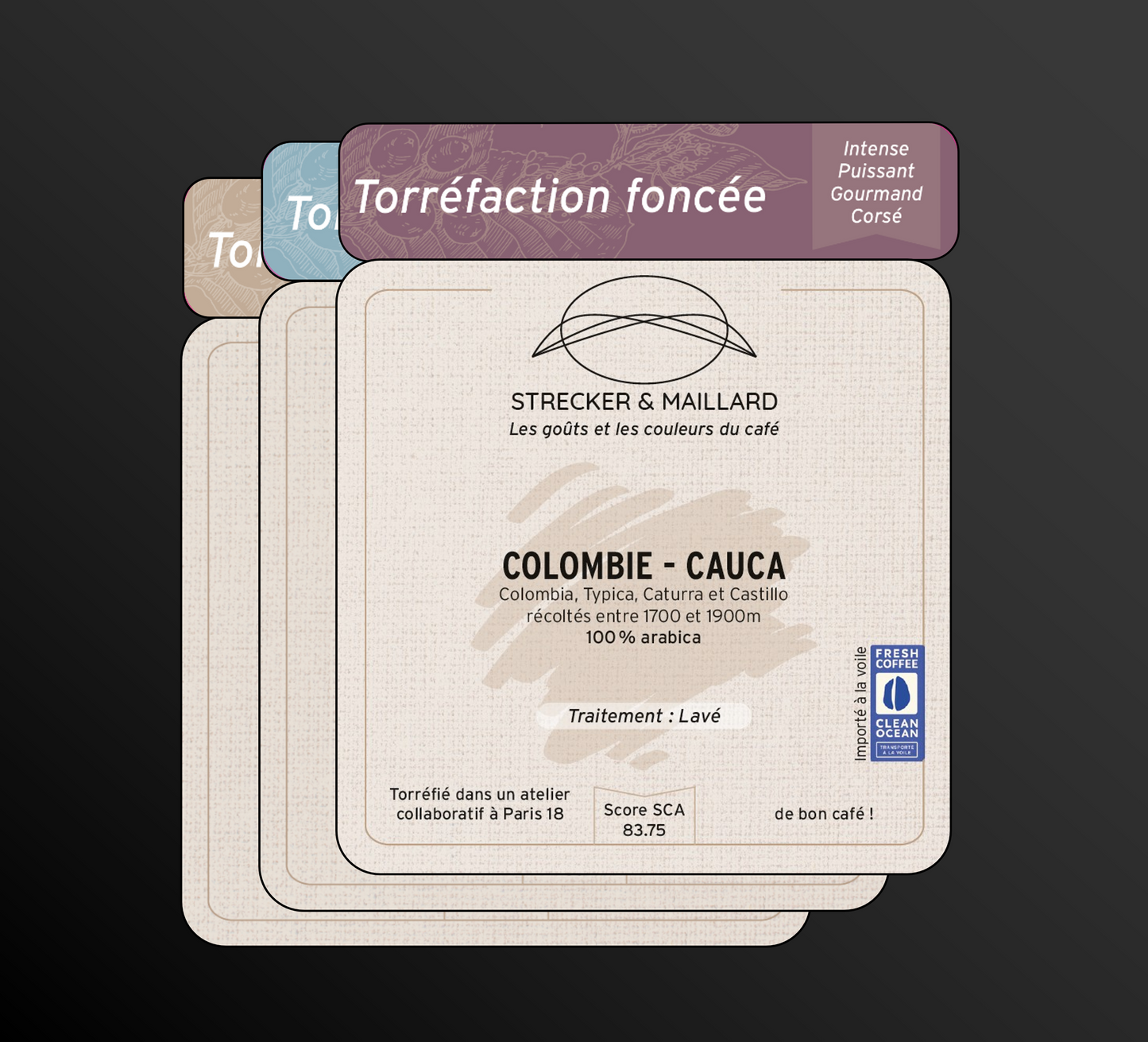 COLOMBIE - CAUCA - Coffret 3 torréfactions