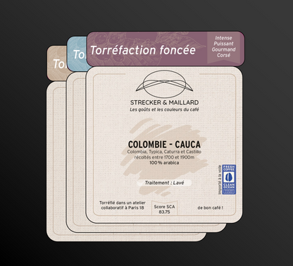 COLOMBIE - CAUCA - Coffret 3 torréfactions