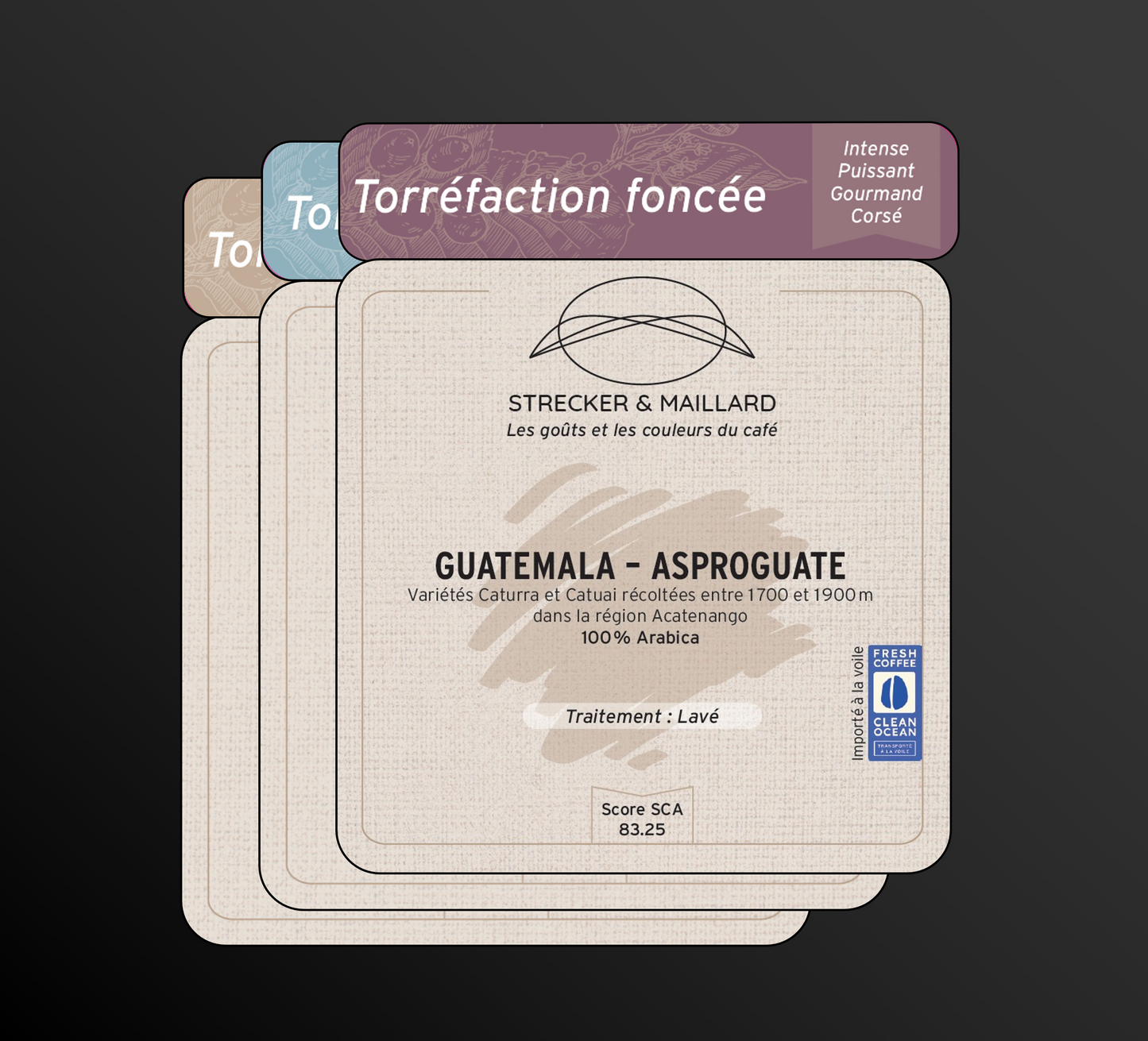 GUATEMALA – ASPROGUATE - Torréfaction Coffret 3 Torréfactions