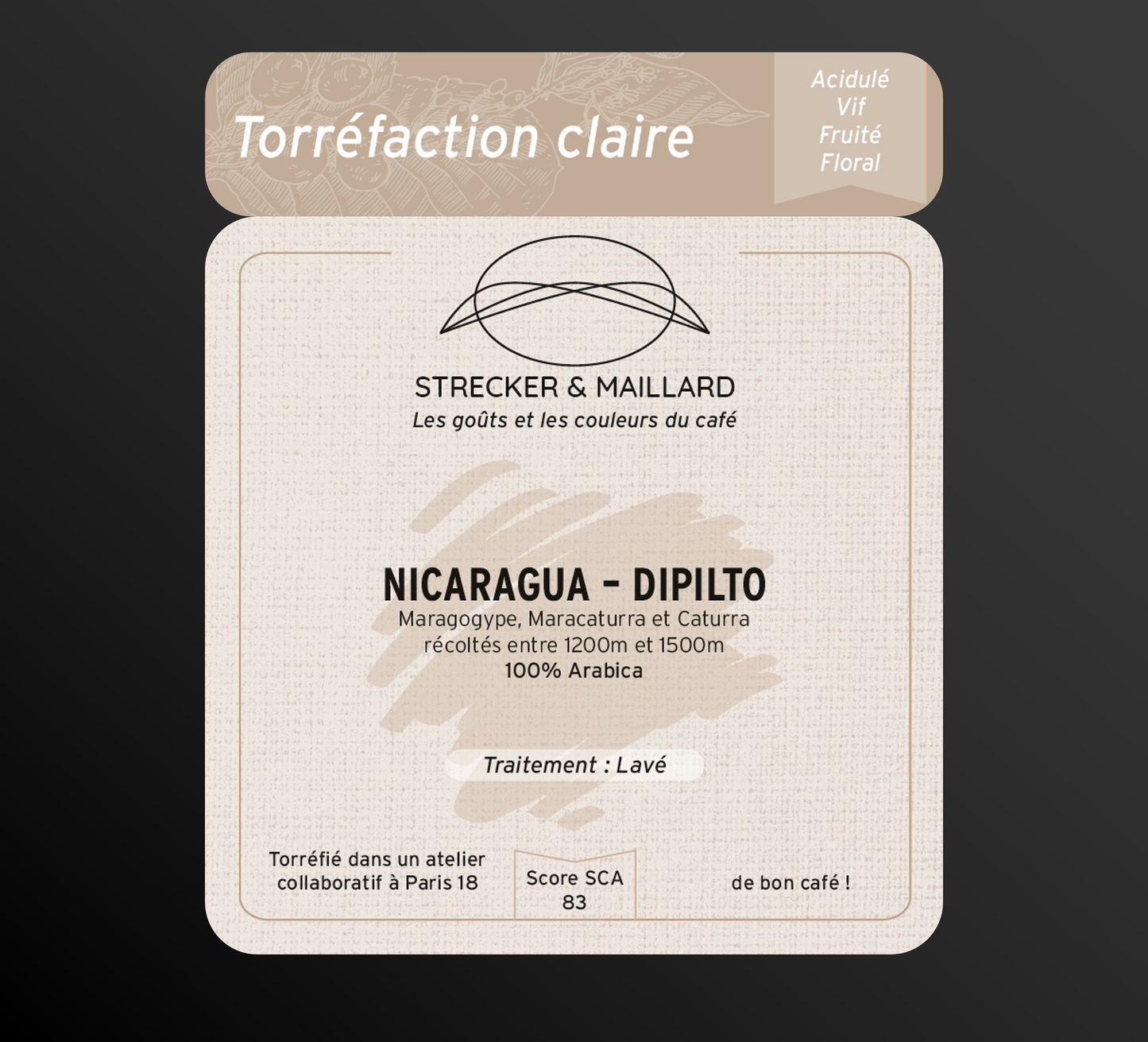 NICARAGUA - DIPILTO - Torréfaction claire