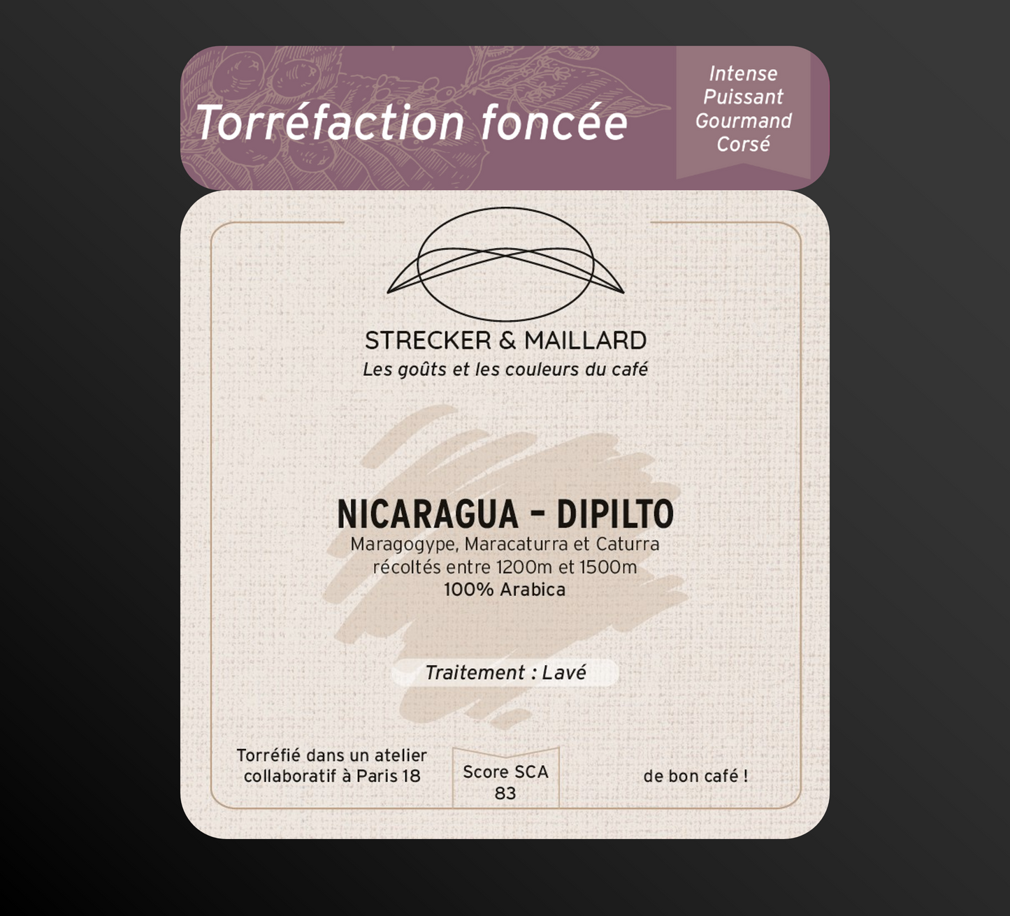 NICARAGUA - DIPILTO - Torréfaction Foncé